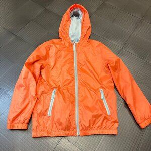 CAT & JACK GIRLS SIZE MEDIUM CORAL WIND BREAKER LIGHT WEIGHT JACKET